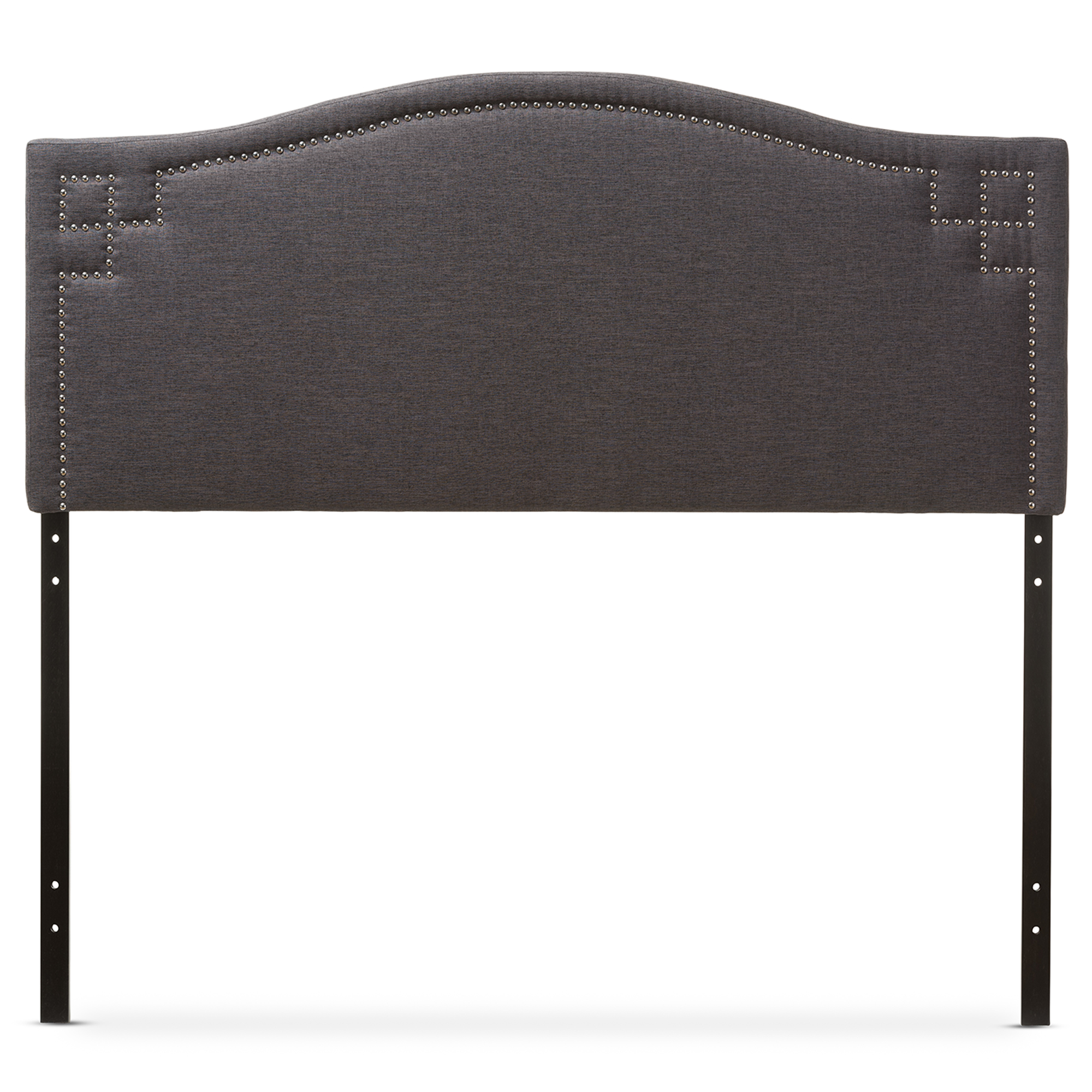 Baxton Studio Aubrey Modern and Contemporary Dark Grey Fabric Upholstered Queen Size Headboard